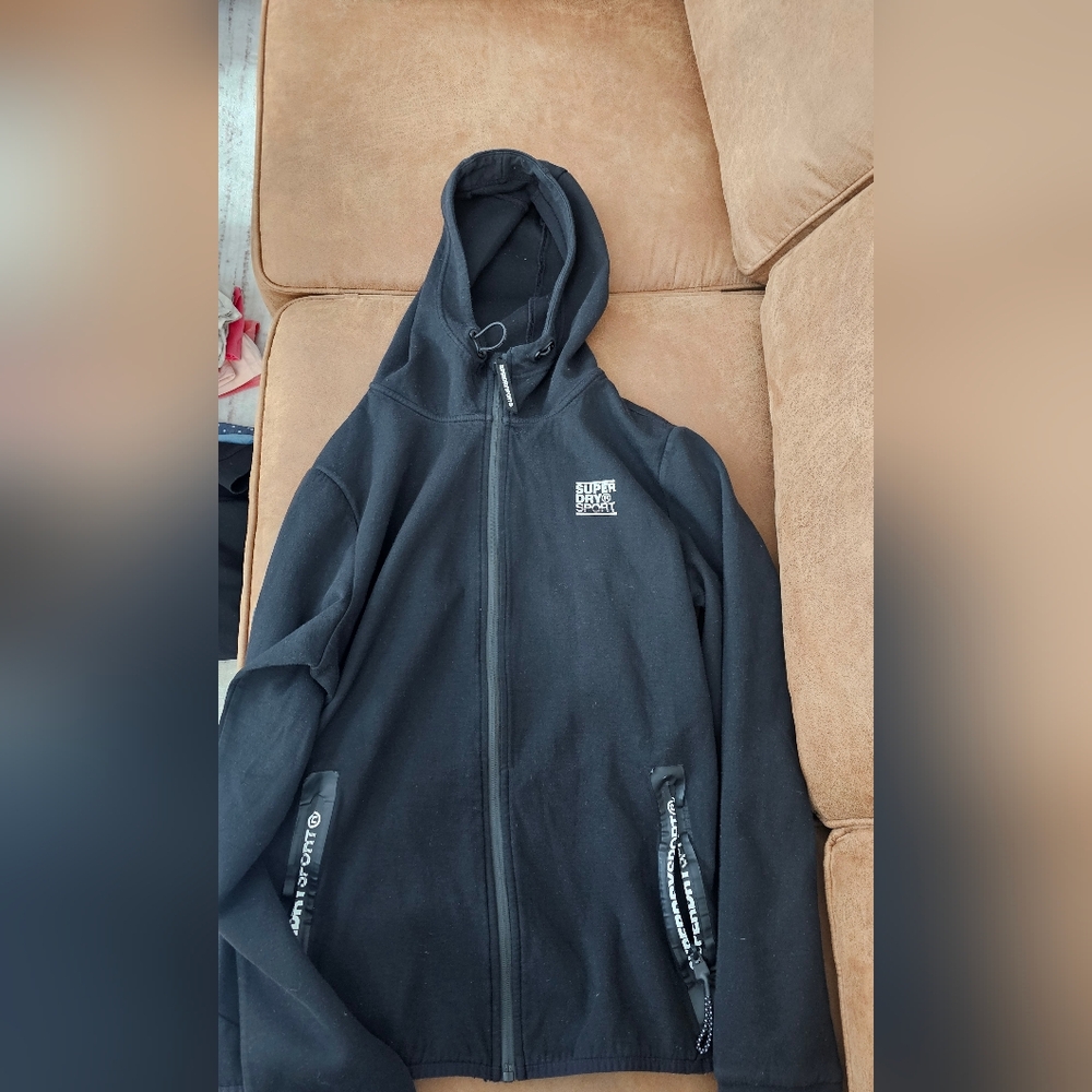 Superdry Men's Black Hooded Jacket and Pant set